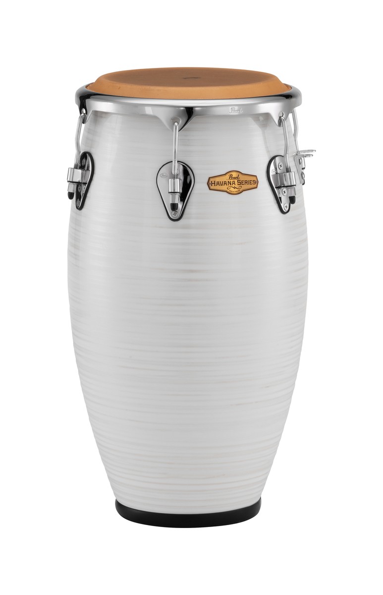 Pearl Havana Fiberglass Silver White Swirl Lacquer 4pc Conga