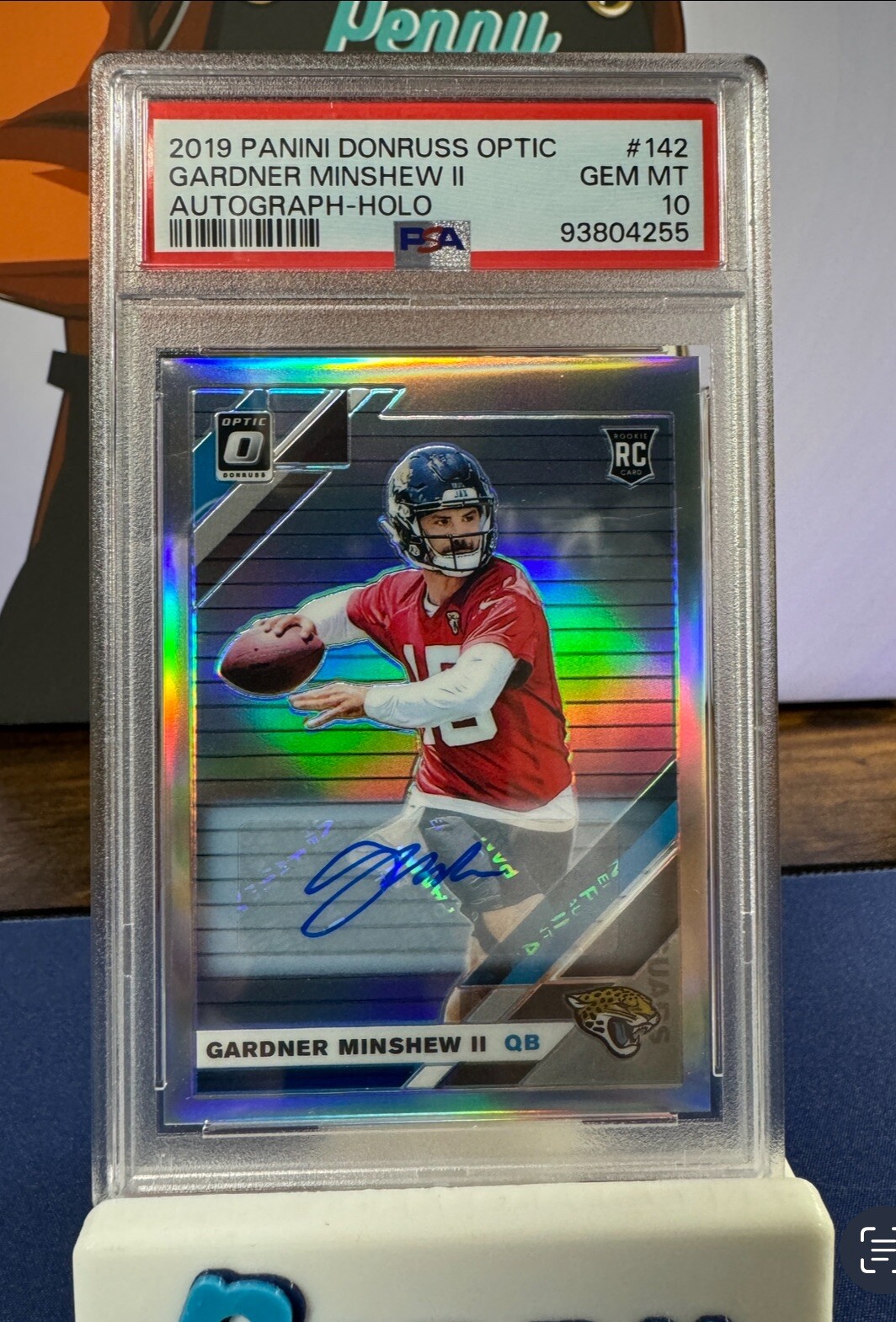 2019 Panini Donruss Optic Gardner Minshew Rookie Holo Prizm Auto /99 PSA 10