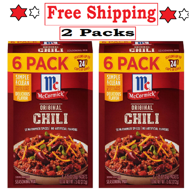 2x McCormick Chili Original Seasoning Mix (1.25 oz. 6 pk.) for sale online eBay