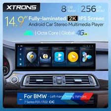 8Core 14.9" Android 14 Car Screen for BMW 7 Series F01/F02 8+256GB 4G GPS Navi‌