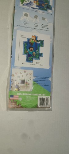 Minecraft Vinyl Wall Art Stickers Repositionable By Room Mates NIB - Picture 5 of 8