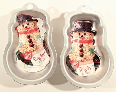 2 Holiday Snowman Singles Muffin Cake Treat Pan from Wilton 2105-1125 NEW