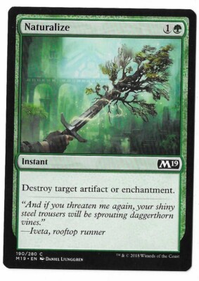 MTG Naturalize Core Set 2019 (M19) Common Magic Card #190/280