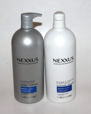 LOT (2) NEXXUS THERAPPE SHAMPOO & HUMECTRESS CONDITIONER JUMBO PUMP 33.8 FL OZ
