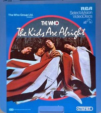 THE WHO - THE KIDS ARE ALRIGHT - RCA SELECTAVISION VIDEODISC - CED