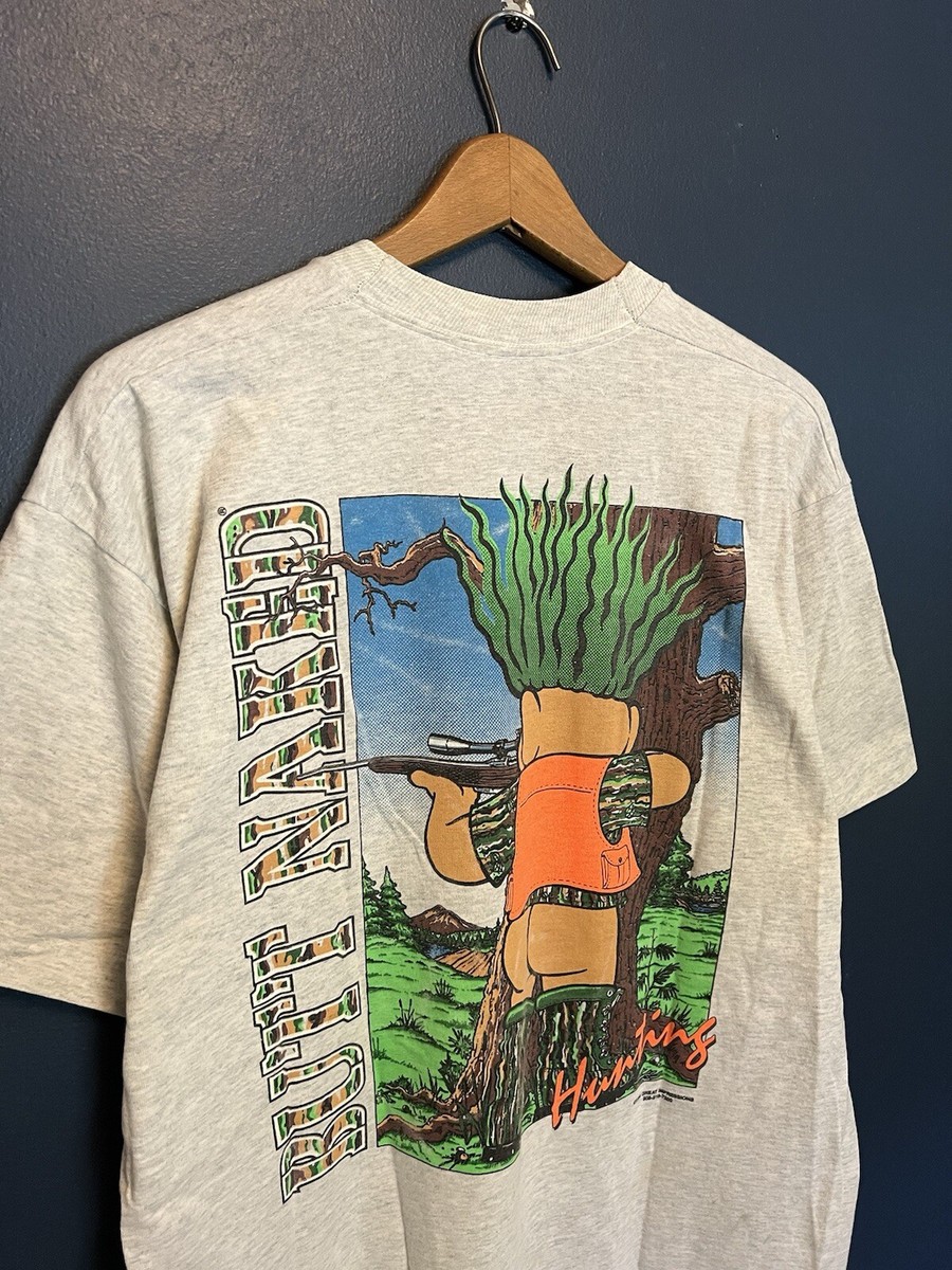 Vintage 90's Butt Naked Hunting Graphic Tee Size XL | eBay