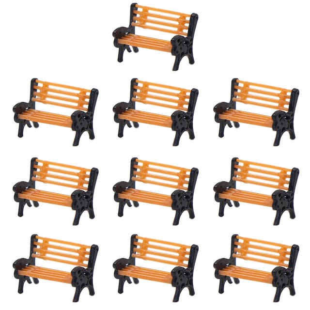 5pcs Plastic Park Bench Model Train Scenery Landscape Layout N