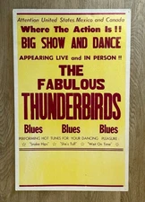 THE FABULOUS THUNDERBIRDS Original 1979 Promotional Poster JIMMY VAUGHAN RARE