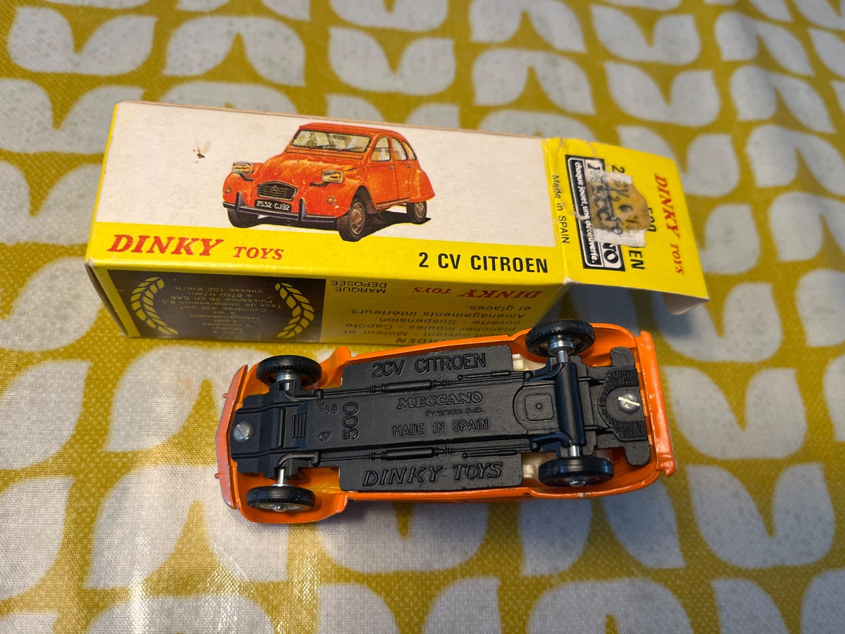 Spanish Dinky Toys CITROEN 2CV orange 500 BOXED *excel cond* '70s
