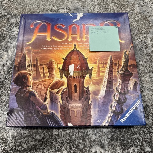 Asara Board Game Land of 1000 Towers Ravensburger 99.9% Complete Good Preowned - Picture 1 of 21