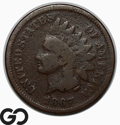 1867-P Indian Head Cent — photo from the most recent tracked eBay sale