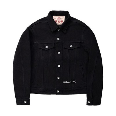 Red Tornado Vintage 21oz Heavyweight Jacket Raw Selvage Denim Coat Men Outerwear