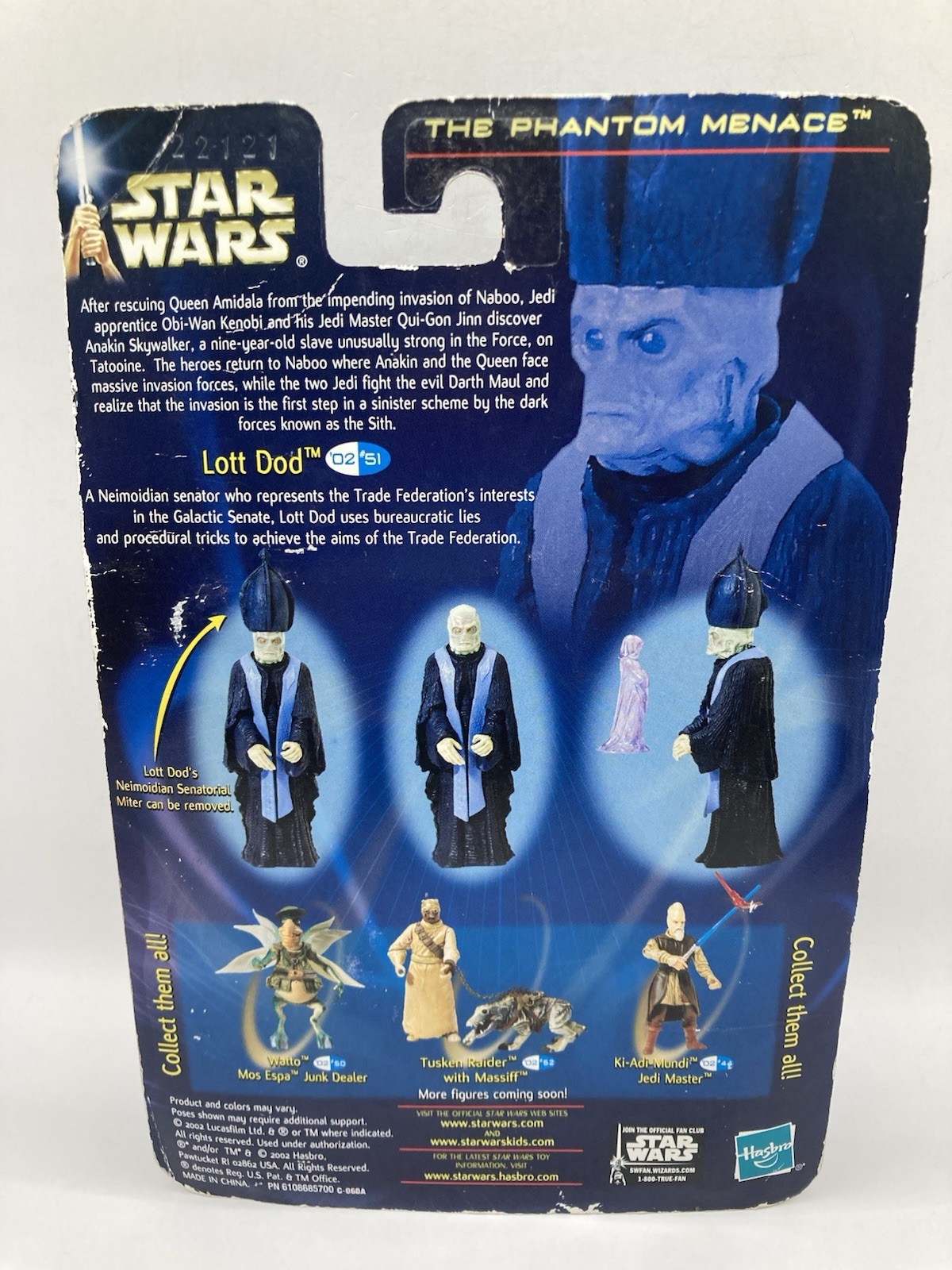 NOS 2002 Star Wars LOTT DOD Neimoidian Senator Action Figure Phantom Menace  #51
