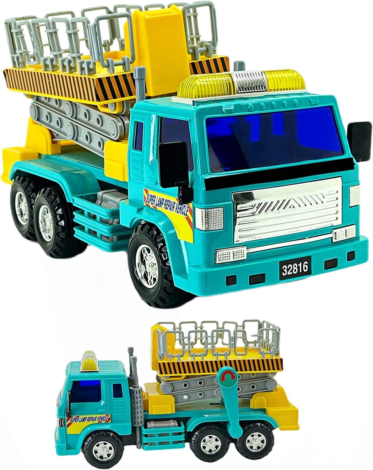 Crane Cherry Picker Lift Bucket Truck Friction Powered Medium Duty Toy Big-Daddy