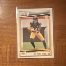 Panini Score 2022 Rookies George Pickens RC Rookie Card #383 Steelers. rookie card picture
