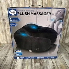 Sealy U Shape Plush Massager Neck Pillow Cordless Hands Free Battery Operated