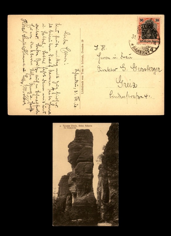 Mayfairstamps Germany rock formation Post Card cca_25965
