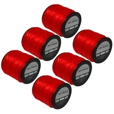 6PK 5lb .095 Square Red Commercial String Trimmer Line For Echo Stihl Redmax