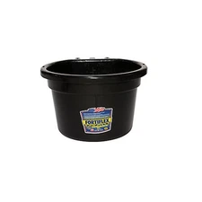 Fortiflex 8 Qt. Round Over the Fence Pail Black