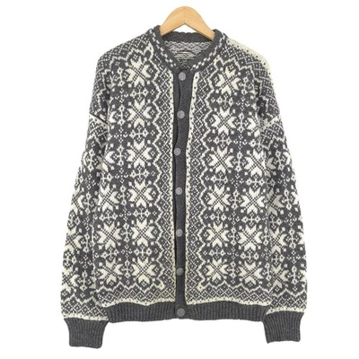 Strickjacke Cardigan Grau Nordic Scandinavian Vintage Ez9 Größe 2XL - Bild 1 von 4