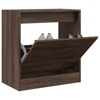 Schuhschrank Braun Eichen-Optik 60X34X63,5 Cm Holzwerkstoff