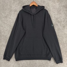 Alo Yoga Hoodie Mens XL Black Waffle Knit Pullover Fleece Oversized Sweatshirt