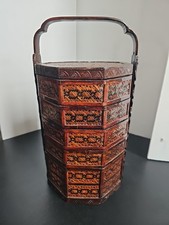 Antique Chinese Wedding/Food Basket 5 Tier