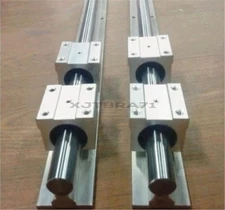 Linear Bearing Slide SBR12-1000MM 2Pcs RAILS+4PCS Blocks For Cnc ey