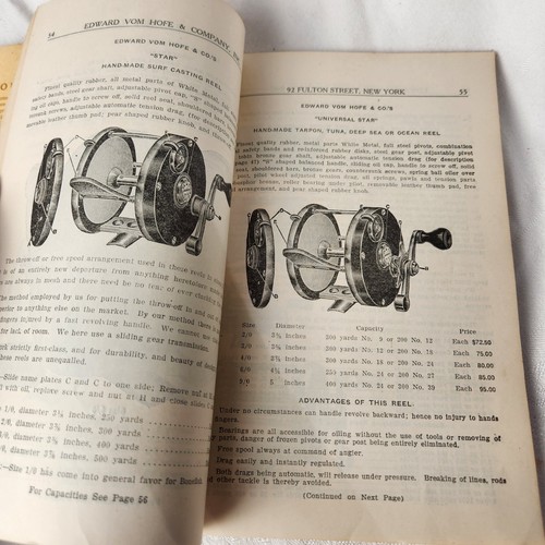 Catalogo Attrezzi da Pesca Vintage 1927 Edward vom Hofe Mulinelli Canne Esche Galleggianti Fine - Foto 11 di 24