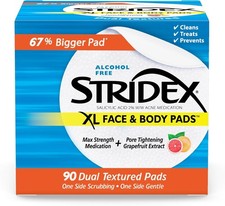 XL Face Body Pads, Exfoliating Salicylic Acid Acne Treatment, 90 Ct
