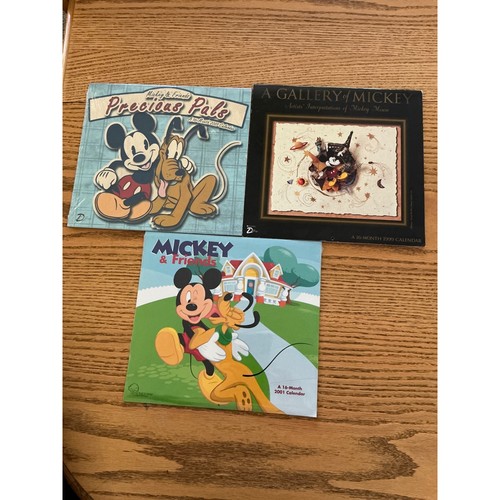 Vintage Disney Mickey Mouse Calendars Lot 1999 2001 Mickey & Friends Pals