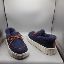 Skechers Cozy Ojai Moccasin Slippers Women's 7M Blue Navy A123
