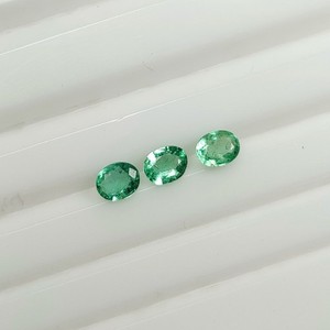 0.83 Ct Natural Zambian Green Emerald  Beautiful Oval Cut Set - G- 175