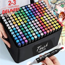 120pcs Color Art Marker Pens Dual Headed Graphic Artist Sketch Markers TOUCH
