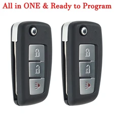 2 For Nissan Rogue  2014 2015 2016 2017 2018 2019 Flip Key Remote Fob CWTWB1G767