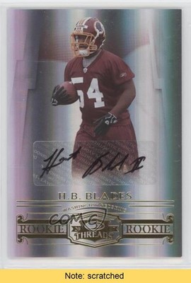 2007 Donruss Threads Rookie Signatures 110/250 HB Blades #163 Auto READ g2x