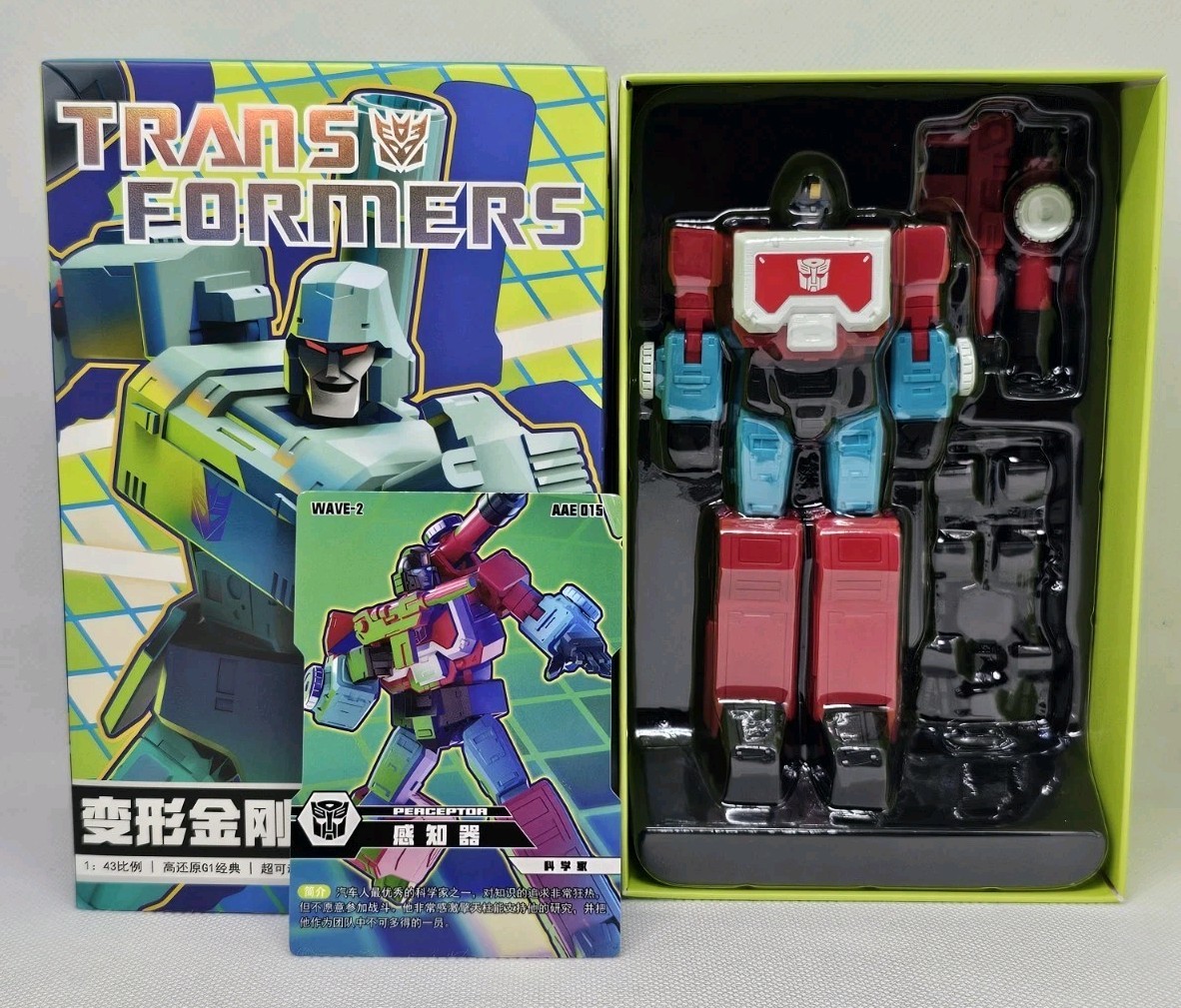 Transformers AAE Auldey Perceptor figure Blind Box 4.5" tall