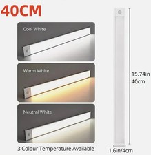 40CM LED PIR Motion Sensor Light Strip Cabinet Closet Lamp USB Rechargeable