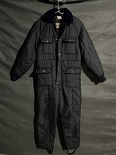 1990s Walls Blizzard-Pruf Black Insulated Snowsuit Coveralls Size 18 Regular