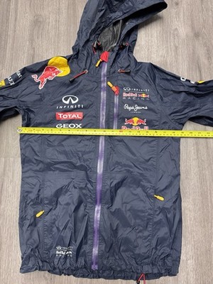 Red Bull Racing Pepe Jeans Rain Jacket Sz XS Hooded Zip Nylon | eBay