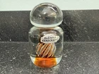 Vtg Blenko Handcraft Art Glass Swirl Paperweight Sculpture Amber Clear 4”