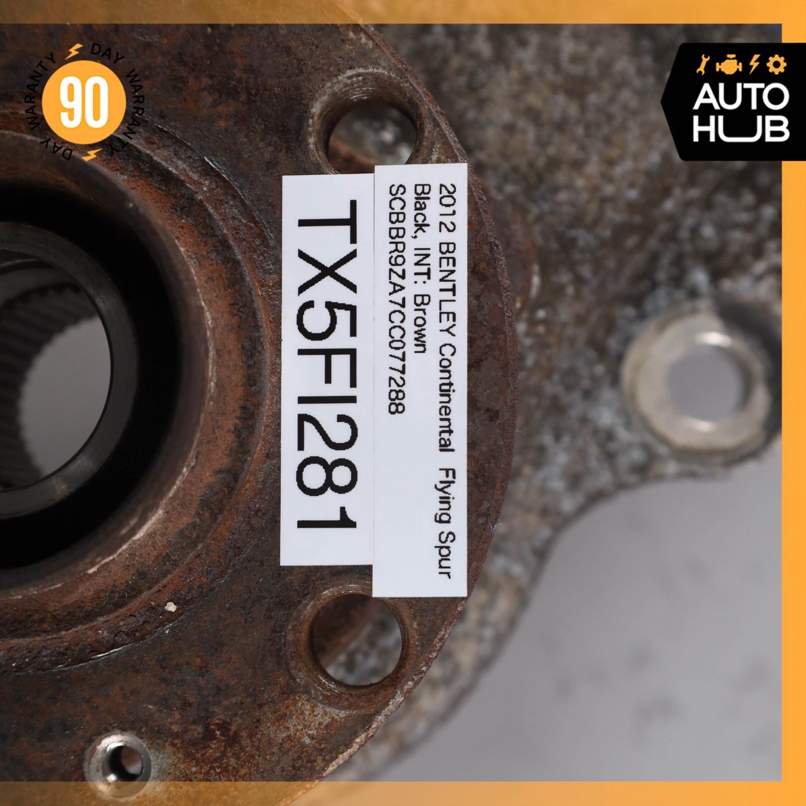 07-12 Bentley Continental Flying Spur Front Left Side Spindle Knuckle Hub OEM