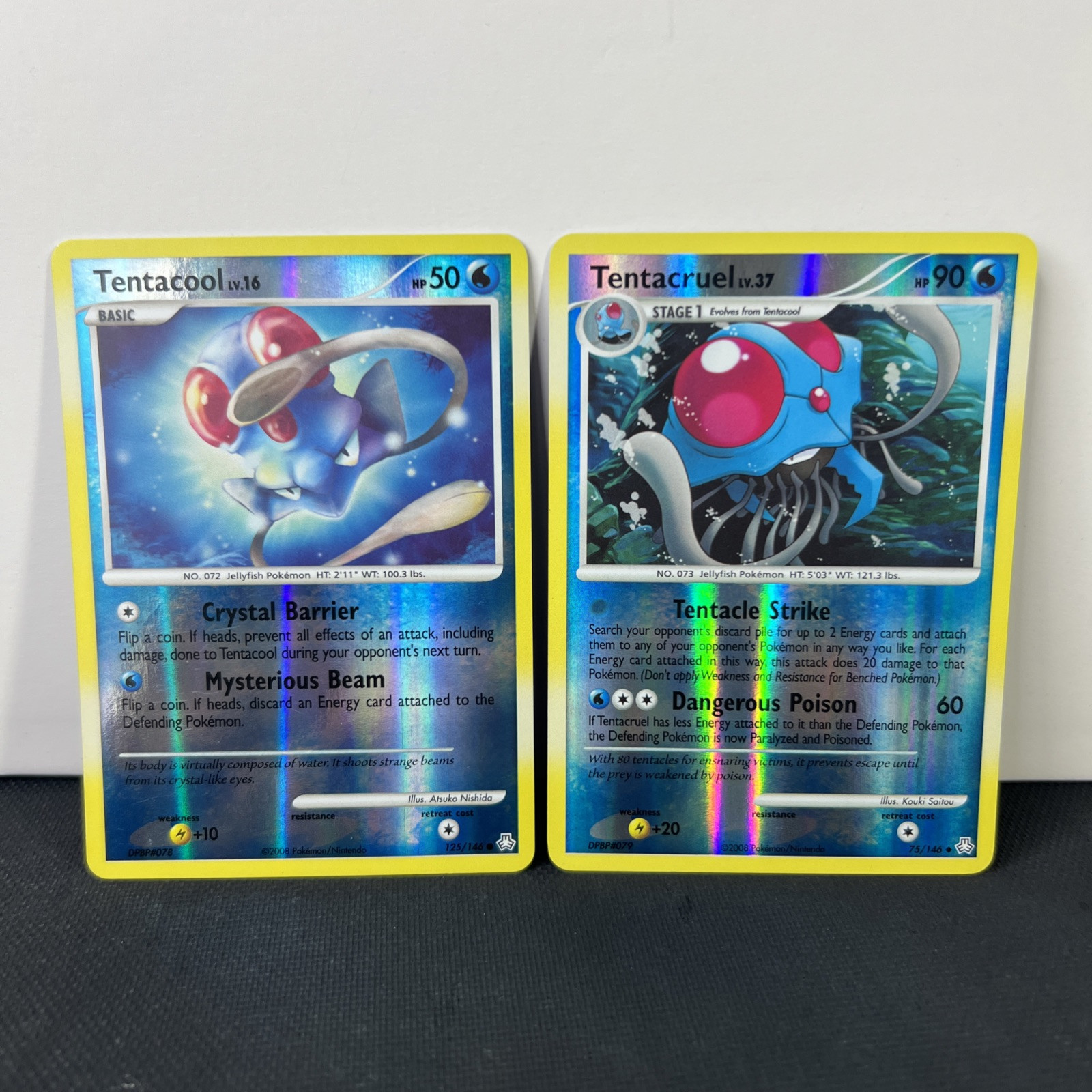 Pokemon Card - Tentacruel 75 AND Tentacool 125 Legends Awakened Reverse HOLO