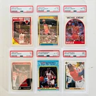 Vintage Michael Jordan PSA Graded Card Lot (6) 1988-1991 Fleer Hoops Upper Deck