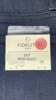Fidelity Womens High-Rise Bootcut Jeans Dark Blue Size 26 Lily High-Stretch — photo 7