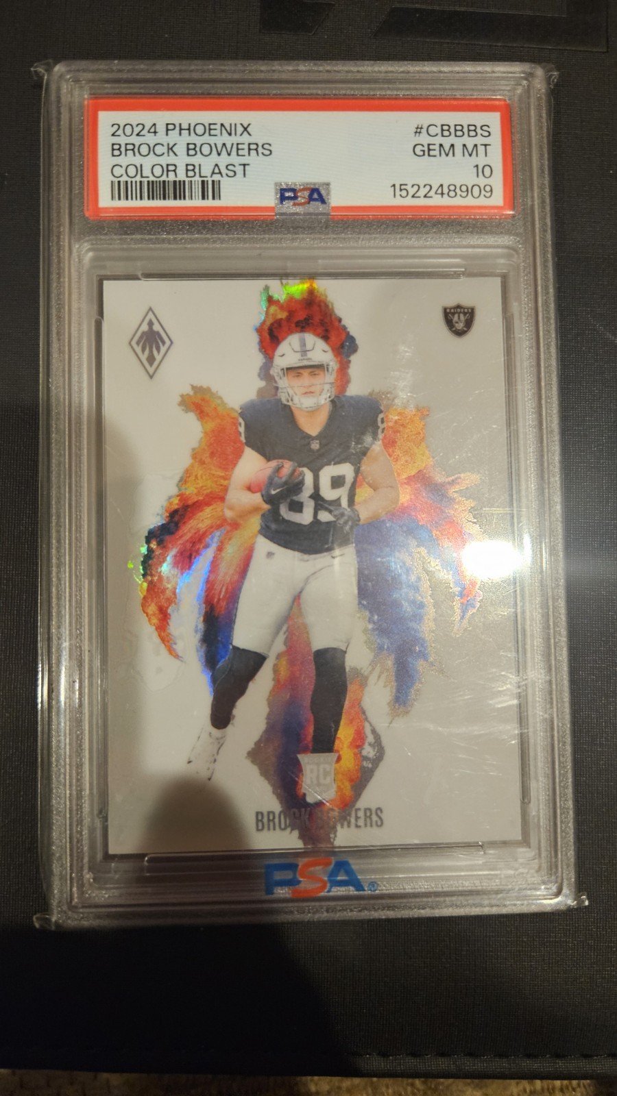2024 PANINI PHOENIX COLOR BLAST #CB-BBS BROCK BOWERS PSA 10