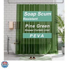 Shower Curtain Liner, 72x72 Transparent Pine Green Shower Liner, Lightweight ...