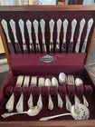 Rose Point Wallace Sterling Silver Flatware Service For 12 / 52 Pieces and adds — photo 1