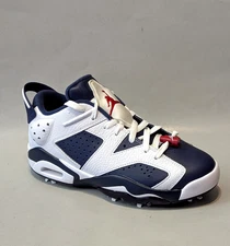 Nike Air Jordan Retro 6 G NRG Olympic Golf Shoes Mens 7 White Navy DV1376-101