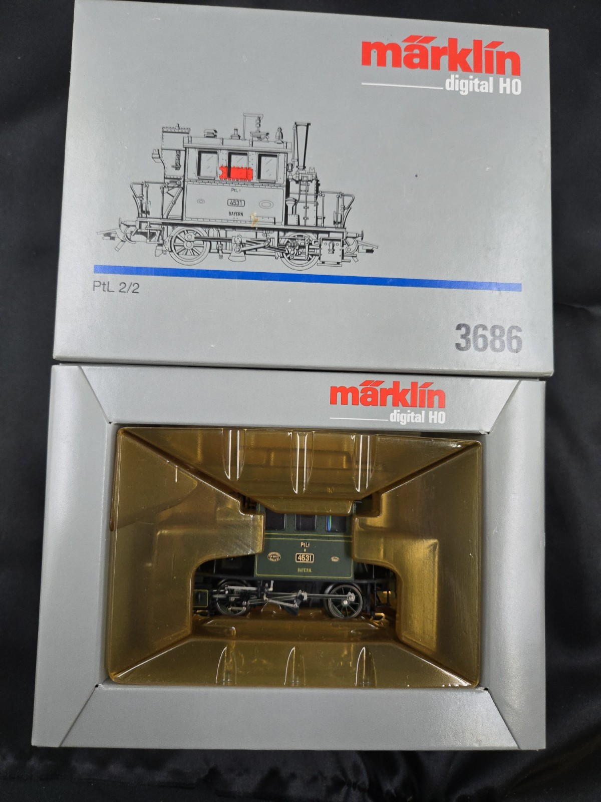 Vintage Marklin Digital Steam Locomotive #3686 Ptl 2/2 Innthe Original Box Mint